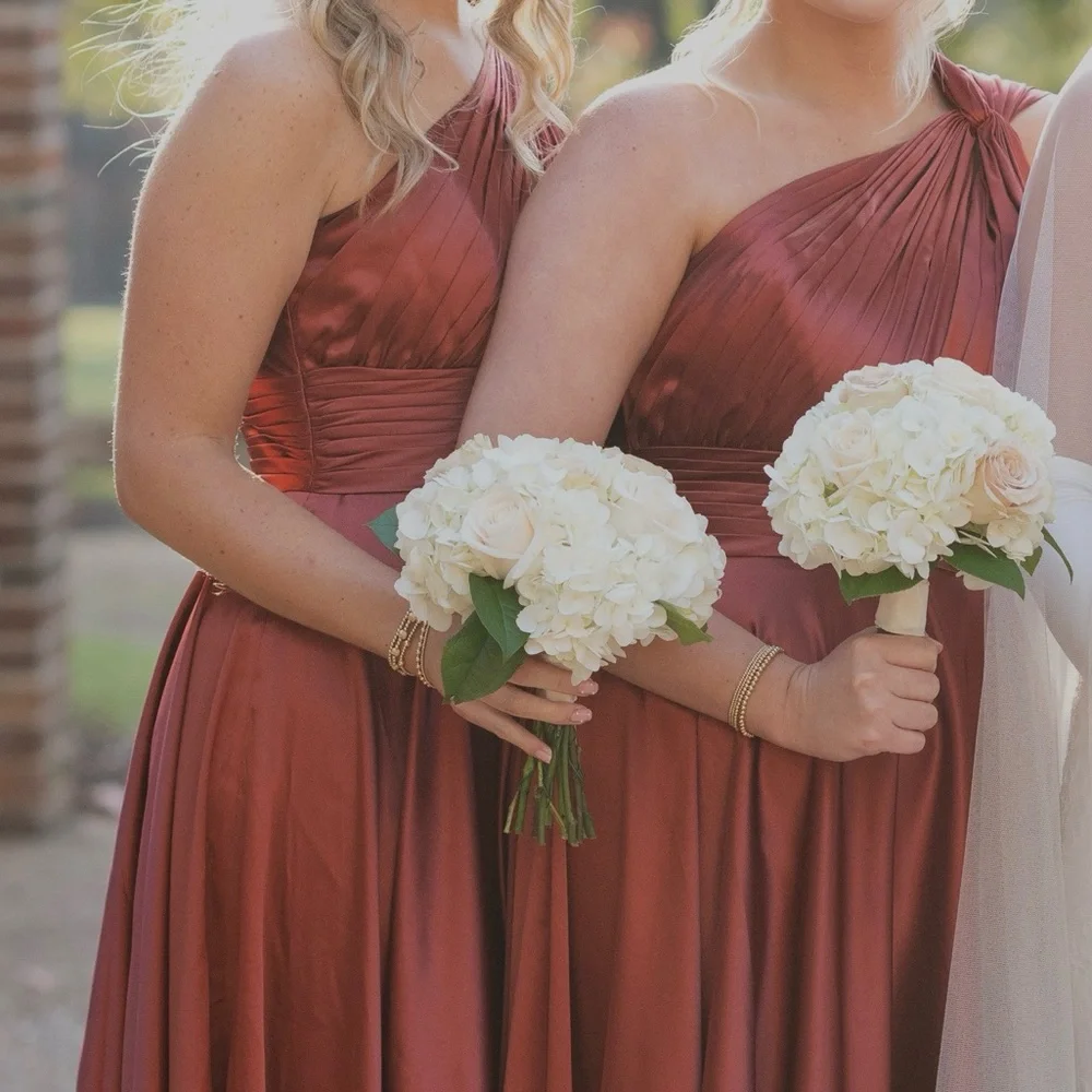Azazie Charlize Bridesmaid Dress Terracotta - Picture 3 of 4